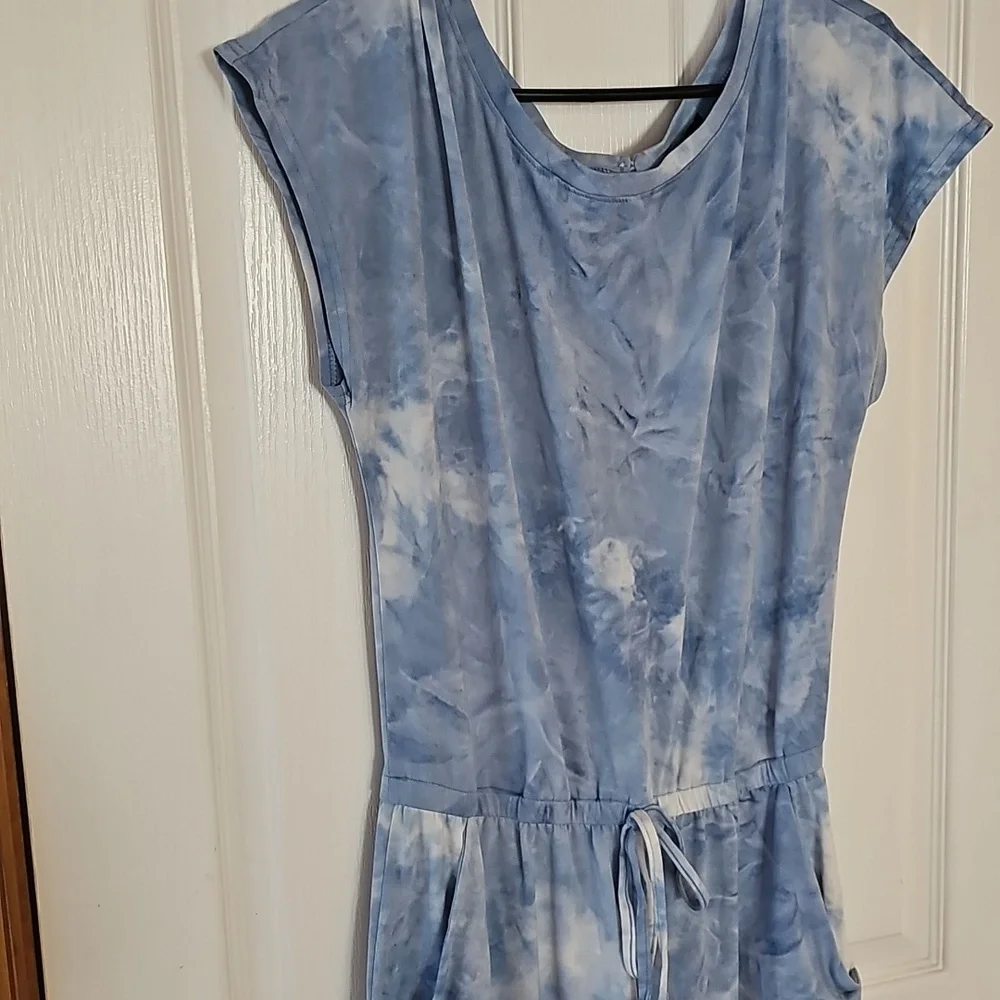 Prettygarden Sz S Blue Tie-Dye Jumpsuit - Picture 6 of 9